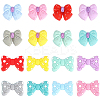 32Pcs 16 Colors Food Grade Eco-Friendly Silicone Focal Beads SIL-PA0001-33-1