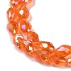 Transparent Electroplate Glass Beads Strands EGLA-T6mm-B09-3