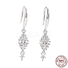 Rhodium Plated 925 Sterling Silver Earring Hooks STER-D035-36P-3
