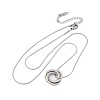 304 Stainless Steel Triple Circles Pendant Necklaces for Women NJEW-Z044-14P-4