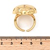 Brass Micro Pave Clear Cubic Zirconia Open Cuff Rings for Women RJEW-I111-03G-02-5