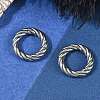 Twisted Ring 316 Surgical Stainless Steel Hoop Nose Rings EJEW-G416-19E-AS-2