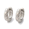 Clear Cubic Zirconia Star Hoop Earrings EJEW-C022-06P-01-4