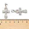 Brass Micro Pave Cubic Zirconia Pendants KK-K355-43P-3