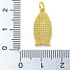 Real 18K Gold Plated Brass Pendants with Shell and Jump Rings KK-D534-04G-04-3