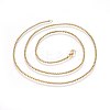 304 Stainless Steel Rolo Chain Necklaces NJEW-L047-02B-G-2