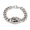 Stainless Steel Link Bracelets BJEW-D379-14ASP-2
