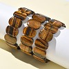 Natural Tiger Eye Beads Stretch Bracelets for Women Men BJEW-I323-02E-1