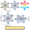 18Pcs 3 Colors 430 Stainless Steel Filigree Pendants STAS-UN0036-03-4