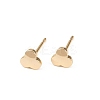 Brass Clover Stud Earrings for Women EJEW-G441-06D-G-4