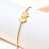 201 Stainless Steel Pulsera Puzzle Link Bracelets BJEW-B128-03G-3