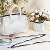 5 Yards Polyester Lace Ribbon with Round Plastic Pearl Beaded Edge OCOR-WR0001-69B-4