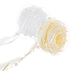2 Rolls 2 Colors Plastic Imitation Pearl Beaded Trim OCOR-FG0002-06-1