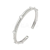 Alloy Rhinestone Cuff Bangles for Women BJEW-U039-01P-2