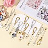 10Pcs 2 Colors Aluminum with Rock Climbing Carabiners AJEW-SZ0002-57-3