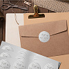 Round Plastic Silver Foil Embossed Picture Stickers DIY-WH20008-005-6