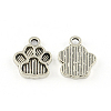 Dog Paw Prints Tibetan Style Alloy Pendant Enamel Settings TIBEP-R338-30AS-NR-1