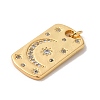 Rack Plating Brass Micro Pave Cubic Zirconia Pendants KK-K377-39G-2