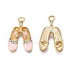 Rack Plating Alloy Enamel Pendants LS-ENAM-T011-130A-3