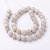 Faceted Natural Agate Round Bead Strands G-L383-11-4mm-2