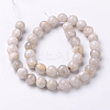 Faceted Natural Agate Round Bead Strands G-L383-11-4mm-2