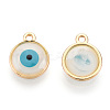 Epoxy Resin Enamel Evil Eye Charms RESI-T045-031B-06-1