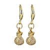 Brass Micro Pave Clear Cubic Zirconia Dangle Earrings EJEW-F362-14G-4