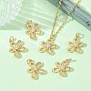 SHEGRACE Brass Micro Pave Clear Cubic Zirconia Pendants XGRQ3P951-630G-5