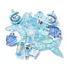 16Pcs 8 Styles Marine Organism Resin Pendants RESI-FP0001-32-5