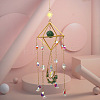 Green Aventurine Crystal Glass Sun Catcher Pendant PW-WGEA568-04-1