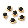 Real 18K Gold Plated Brass Cubic Zirconia Links Connectors KK-M243-04G-01-1
