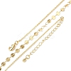 Brass Cable & Flat Sequin Chains Necklaces for Women NJEW-D302-40G-4