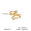304 Stainless Steel Open Cuff Rings for Women LS-DM3839-3-1
