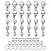 30Pcs 3 Style 304 Stainless Steel Jump Rings and 30Pcs 5 Style 316 Stainless Steel Lobster Claw Clasps STAS-FH0001-37-1