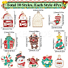 40Pcs 10 Styles Christmas Theme Alloy Enamel Pendants ENAM-SC0005-59-2