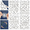 4 Sheets 11.6x8.2 Inch Stick and Stitch Embroidery Patterns DIY-WH0455-001-1