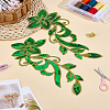 1Pair Embroidery Thread Flower Cloth Patches PATC-LP0001-49-1
