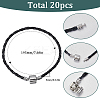 20pcs Braided PU Leather Cord Bracelet Making MAK-SC0001-30B-2