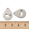 Non-Tarnish 316L Surgical Stainless Steel Pendants STAS-K280-07P-3