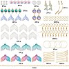 DIY Mermaid and Fishtail Shape Drop Earring Making Kit DIY-SC0018-15-2
