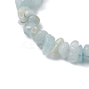 Natural Aquamarine Chips Stretch Bracelets for Women Men BJEW-JB11341-05-4