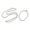 Brass Figaro Chain Bracelets & Necklaces for Women NJEW-U011-11P-1