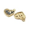 Brass Micro Pave Cubic Zirconia Pendants KK-H457-03G-01-2