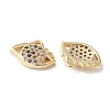 Brass Micro Pave Clear Cubic Zirconia Pendants KK-Q031-47G-02-2