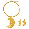 Brass Hollow Moon Pendant Necklaces & Earring Sets FS-WGD9A46-01-5