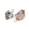 Raw Rough Natural Larimar Pendants PALLOY-JF06008-2