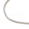 Brass Box Chain Adjustable Slider Necklaces NJEW-B119-02P-3