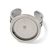 304 Stainless Steel Cuff Ring Findings STAS-B126-11B-P-2