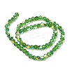 Electroplate Transparent Glass Beads Strands EGLA-K015-18Q-2