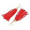 Boho Seed Bead Tassel Earrings EJEW-Z072-03A-3